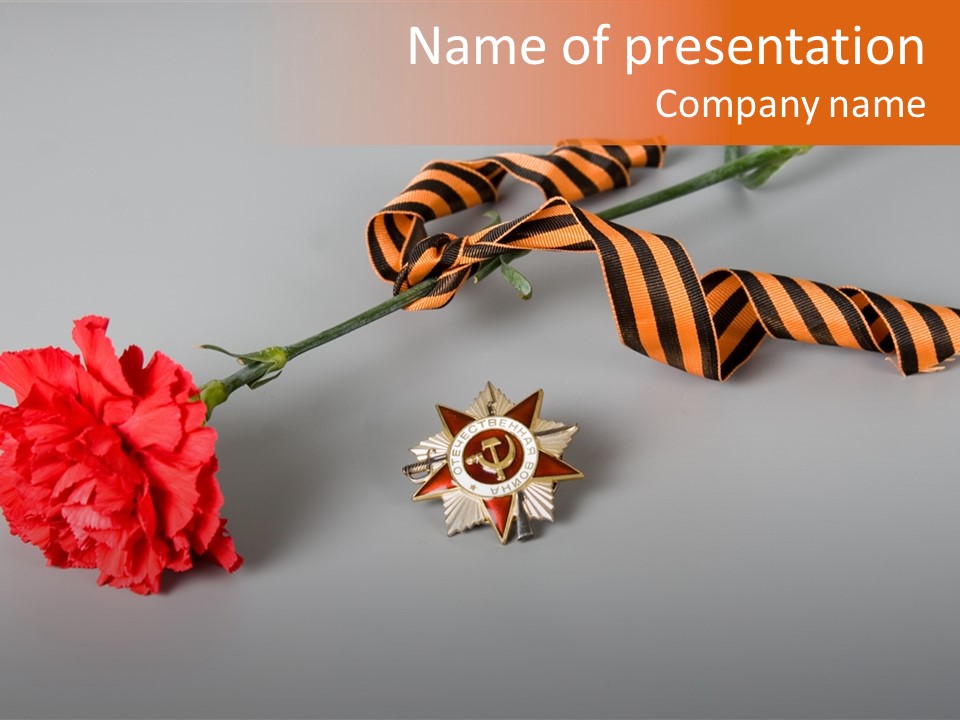 Award History Ribbon PowerPoint Template