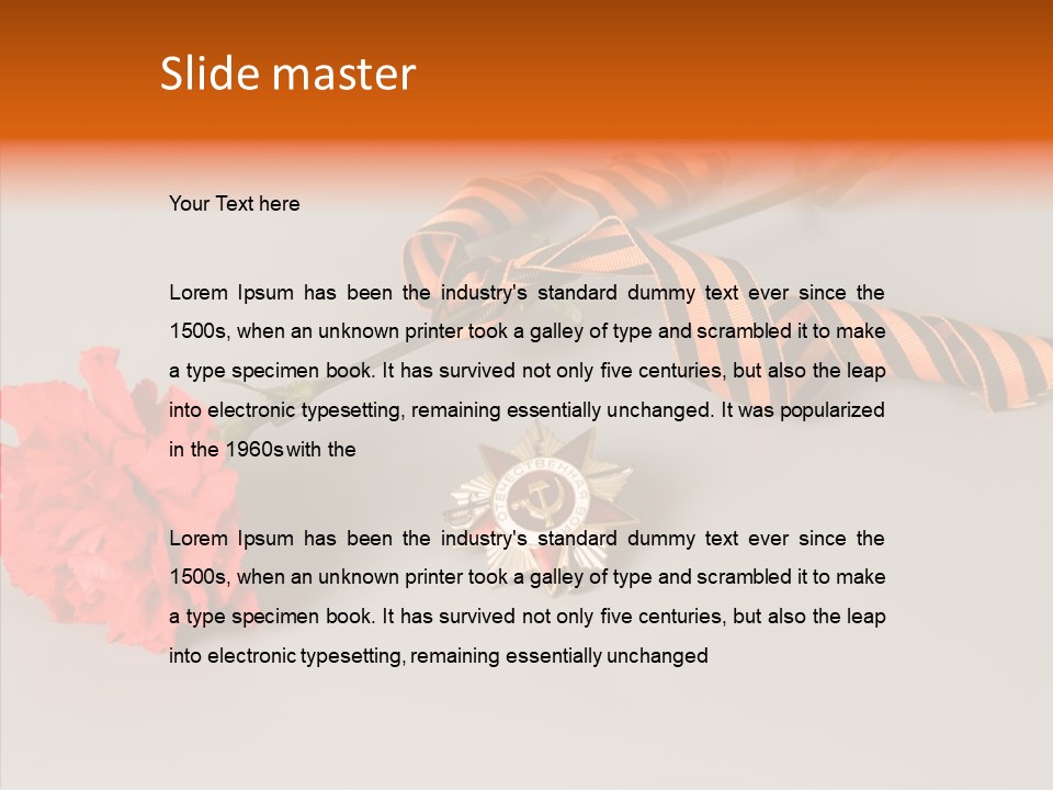 Award History Ribbon PowerPoint Template