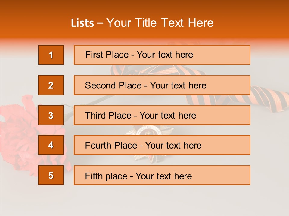 Award History Ribbon PowerPoint Template