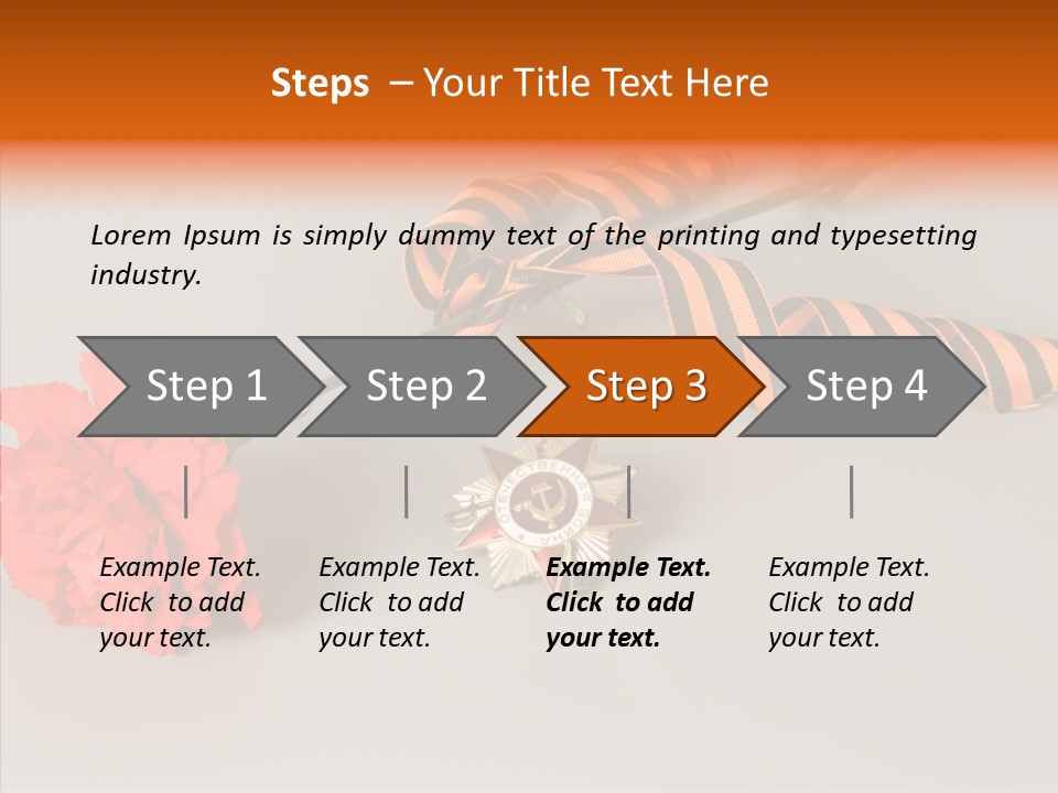 Award History Ribbon PowerPoint Template