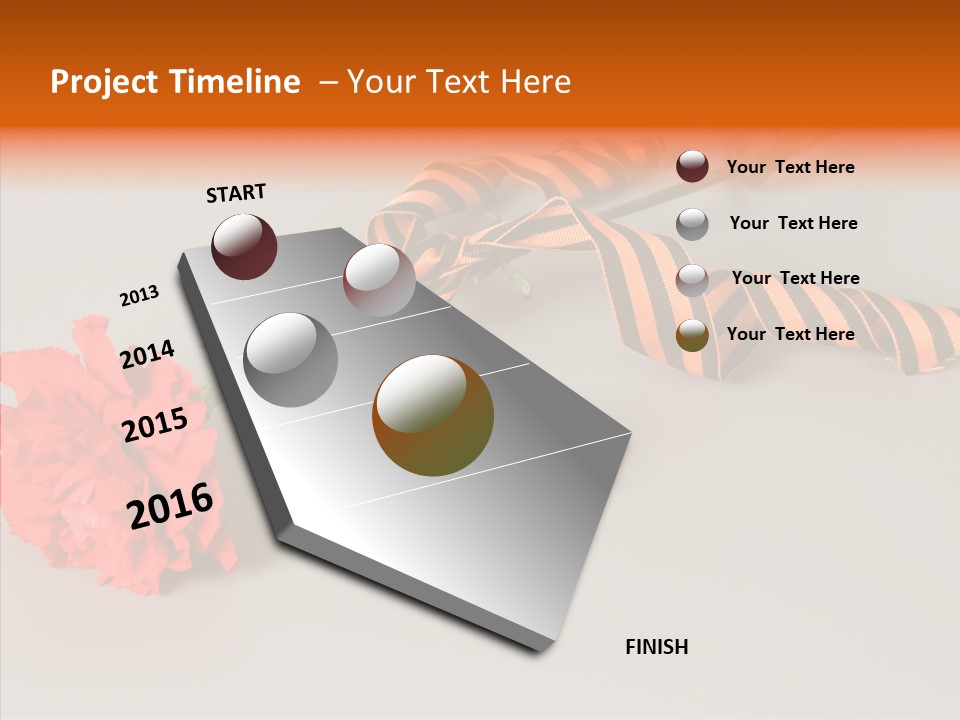 Award History Ribbon PowerPoint Template