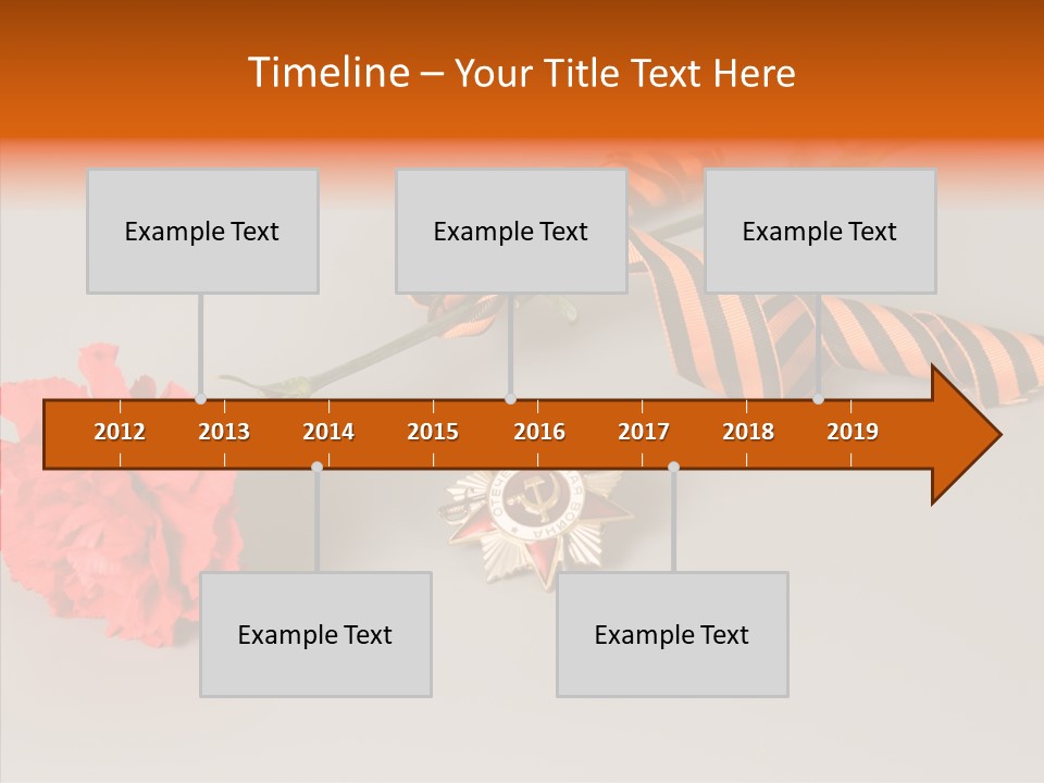 Award History Ribbon PowerPoint Template