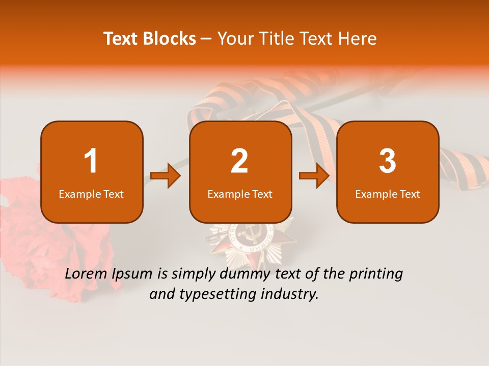 Award History Ribbon PowerPoint Template