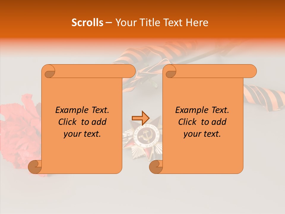 Award History Ribbon PowerPoint Template