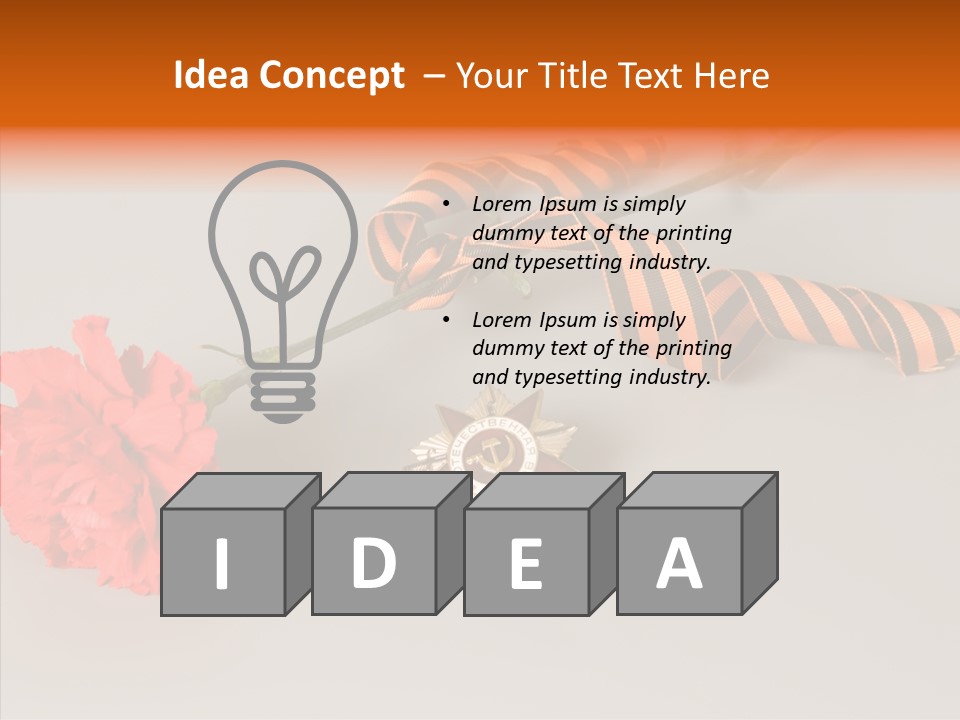 Award History Ribbon PowerPoint Template