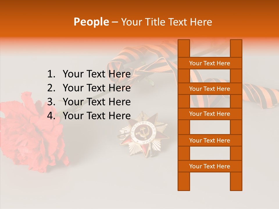 Award History Ribbon PowerPoint Template