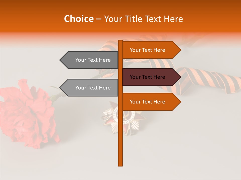Award History Ribbon PowerPoint Template