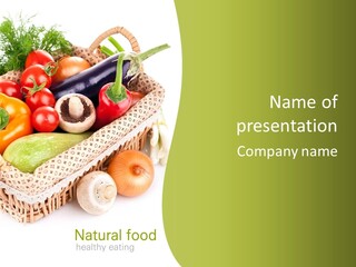 Aubergine Leaf Lettuce PowerPoint Template