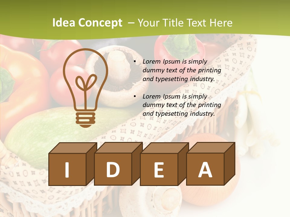 Aubergine Leaf Lettuce PowerPoint Template