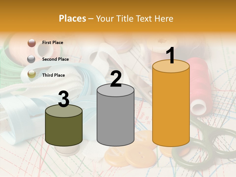 Line Color Scissors PowerPoint Template
