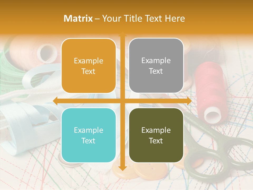 Line Color Scissors PowerPoint Template