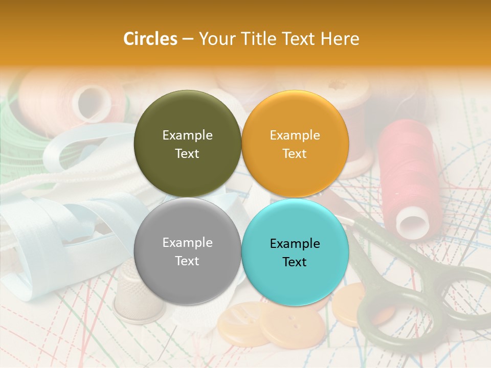 Line Color Scissors PowerPoint Template