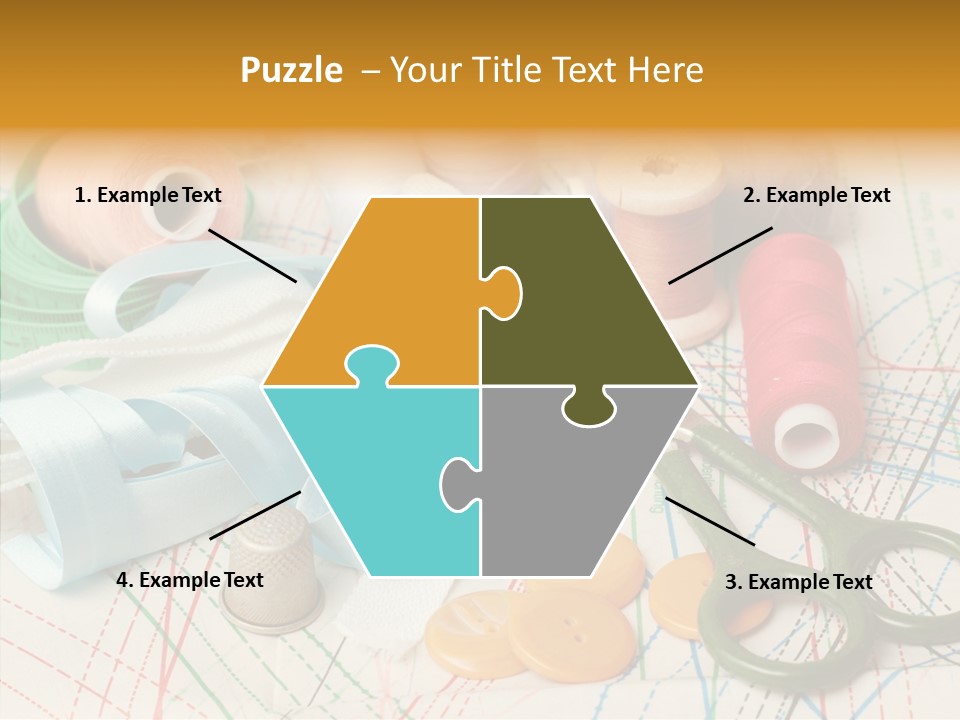 Line Color Scissors PowerPoint Template