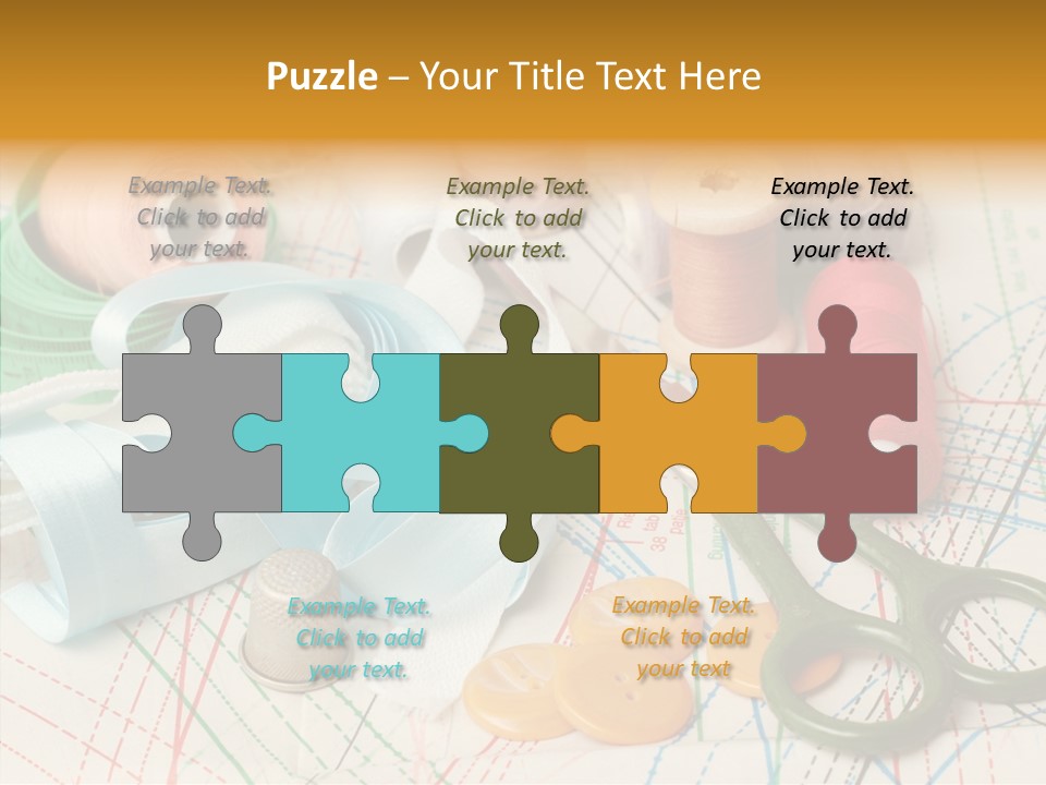 Line Color Scissors PowerPoint Template