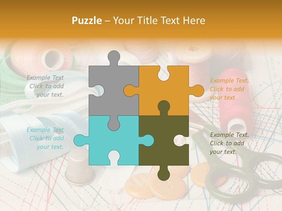 Line Color Scissors PowerPoint Template