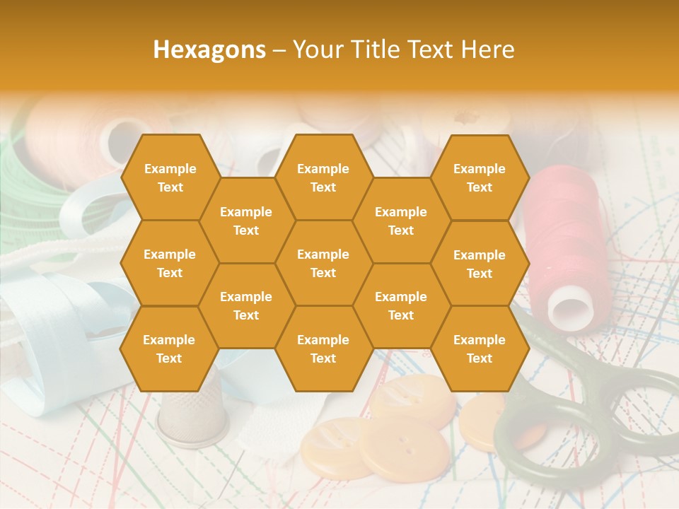 Line Color Scissors PowerPoint Template