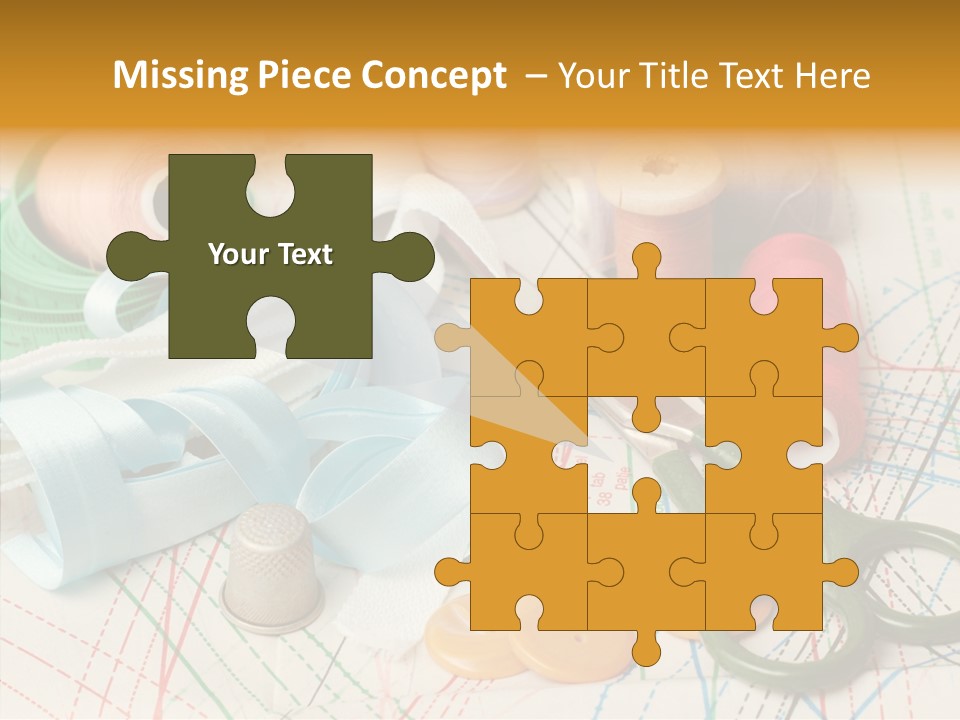 Line Color Scissors PowerPoint Template