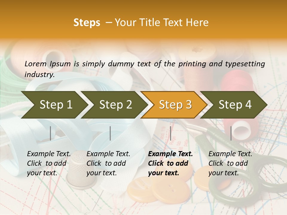 Line Color Scissors PowerPoint Template