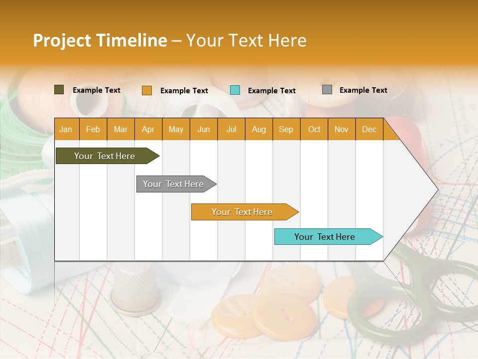 Line Color Scissors PowerPoint Template