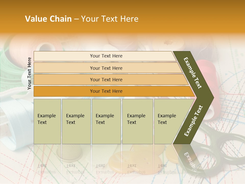 Line Color Scissors PowerPoint Template