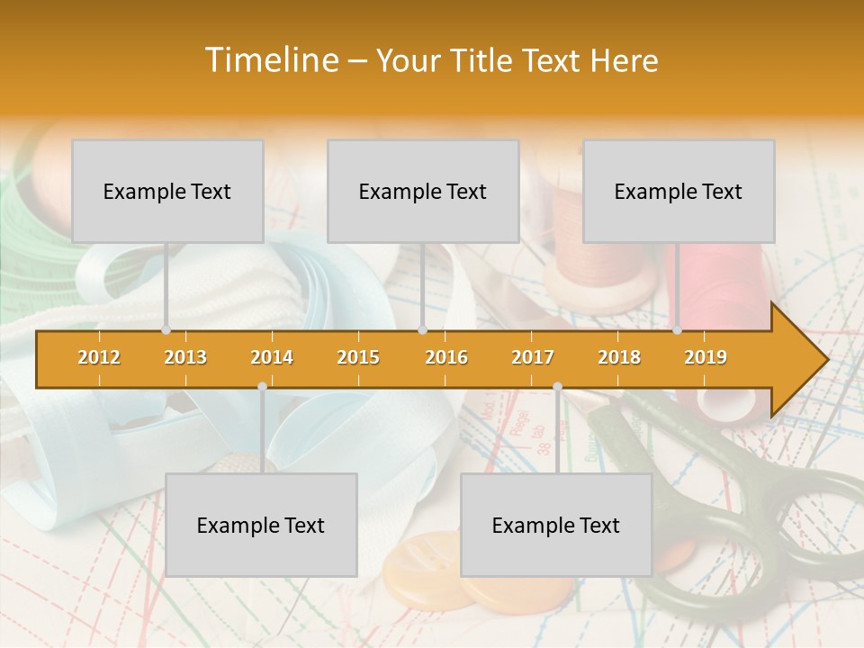 Line Color Scissors PowerPoint Template
