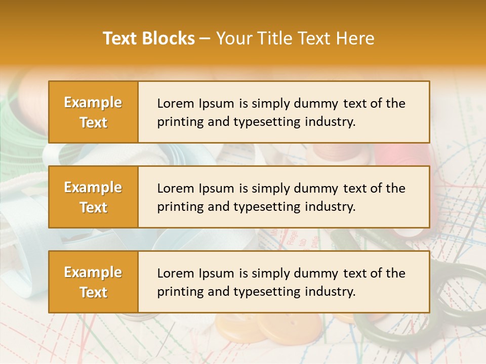 Line Color Scissors PowerPoint Template