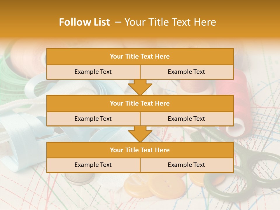 Line Color Scissors PowerPoint Template