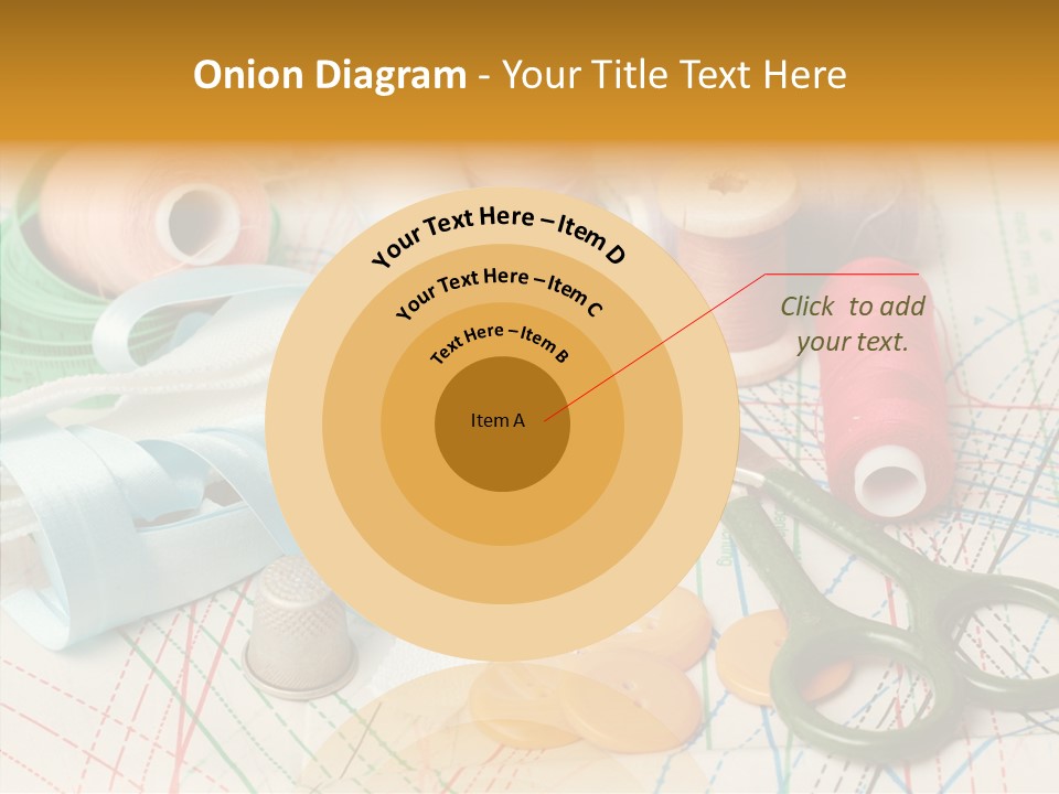 Line Color Scissors PowerPoint Template