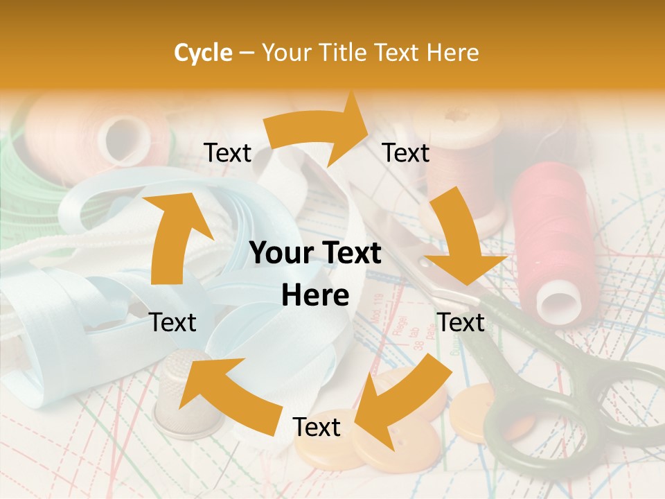 Line Color Scissors PowerPoint Template