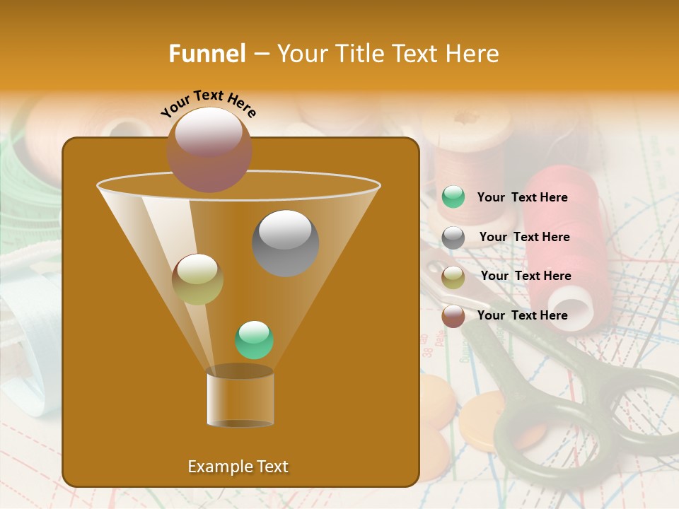 Line Color Scissors PowerPoint Template