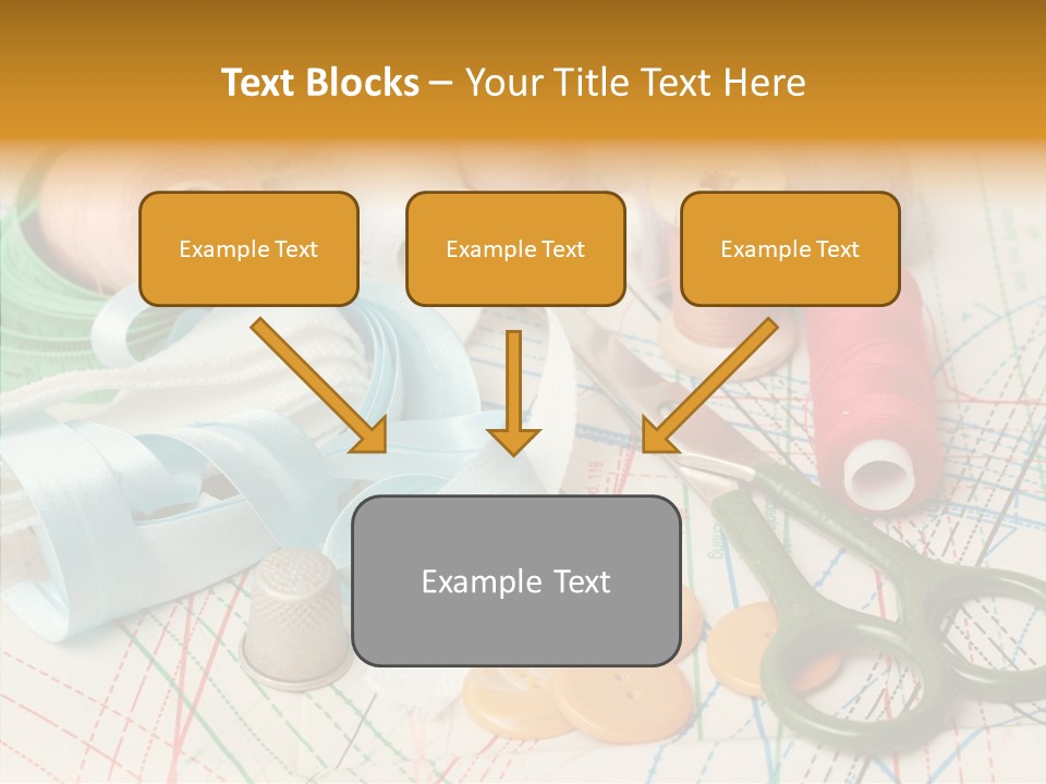Line Color Scissors PowerPoint Template
