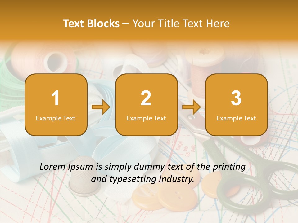 Line Color Scissors PowerPoint Template