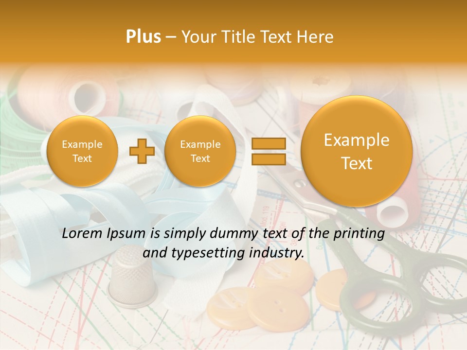Line Color Scissors PowerPoint Template