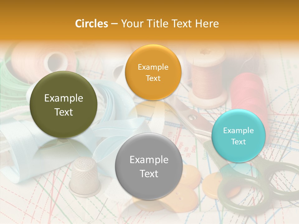 Line Color Scissors PowerPoint Template