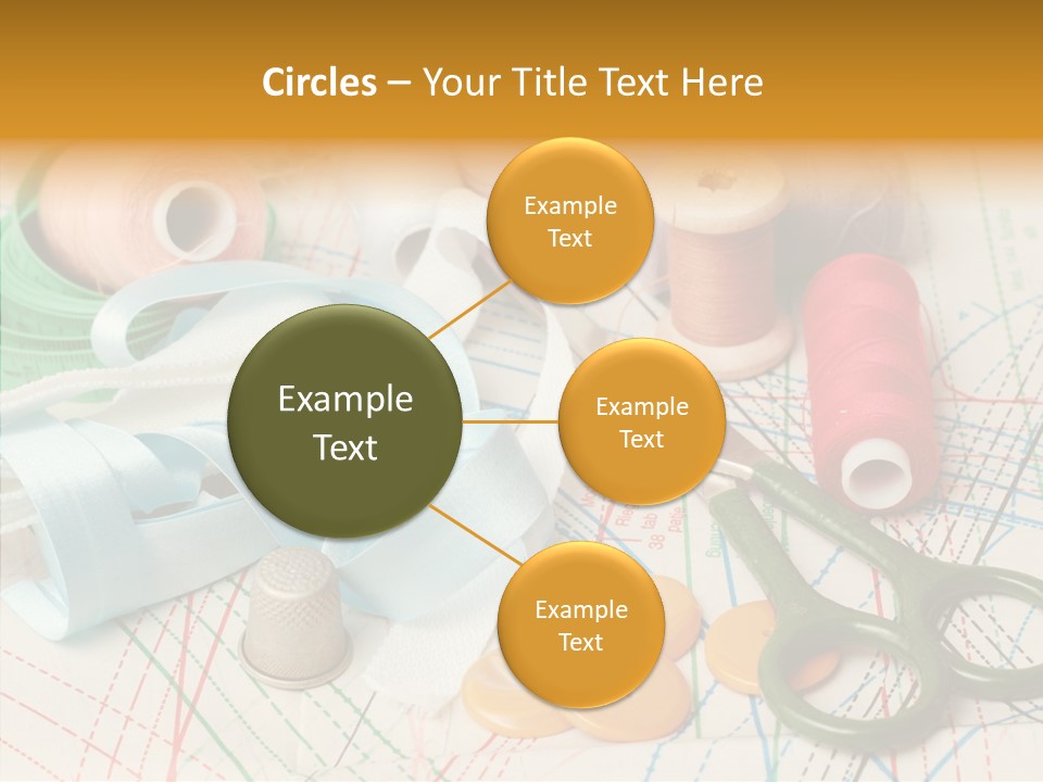 Line Color Scissors PowerPoint Template