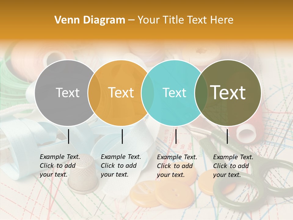 Line Color Scissors PowerPoint Template