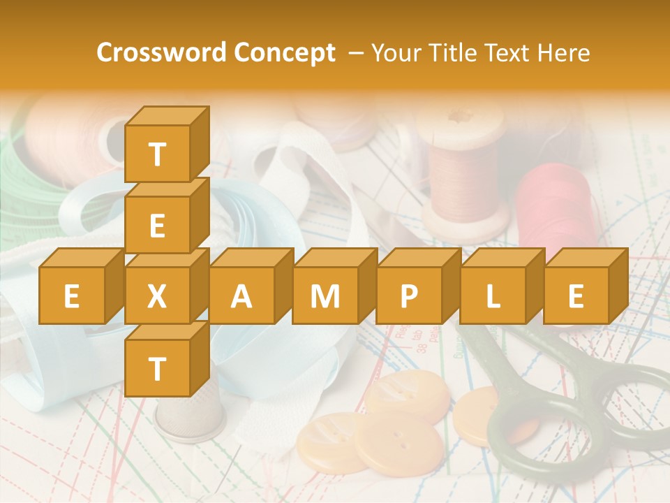 Line Color Scissors PowerPoint Template