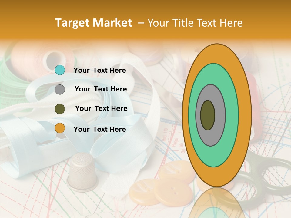 Line Color Scissors PowerPoint Template