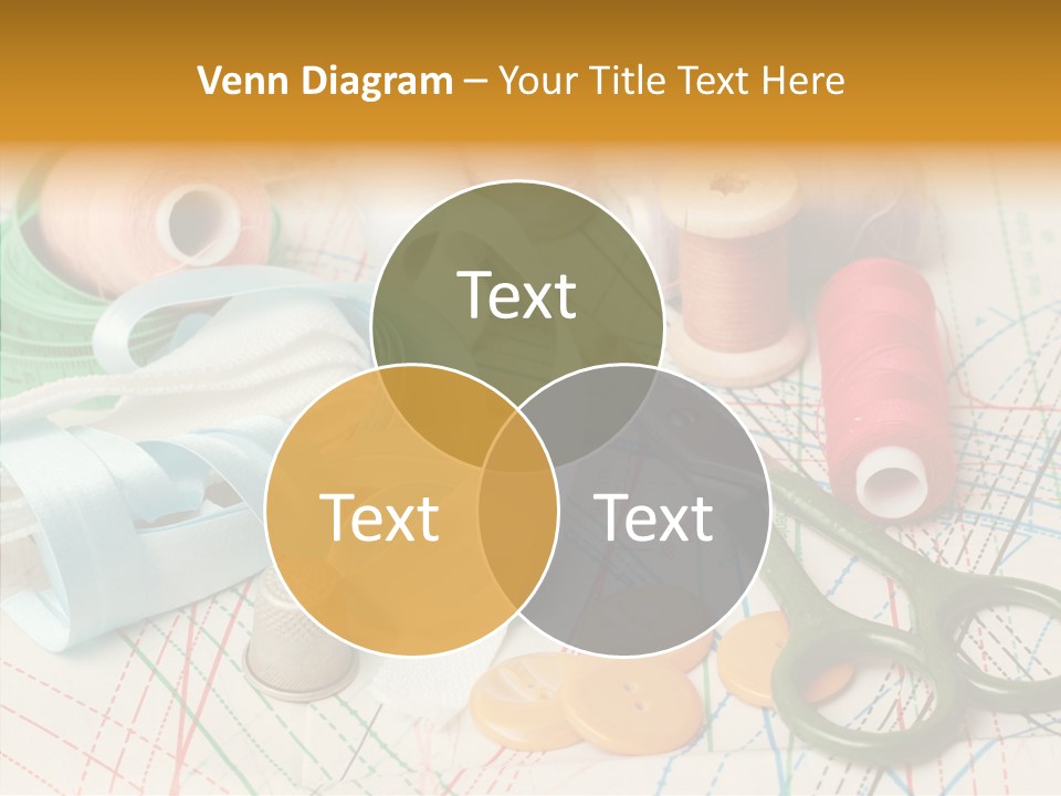 Line Color Scissors PowerPoint Template