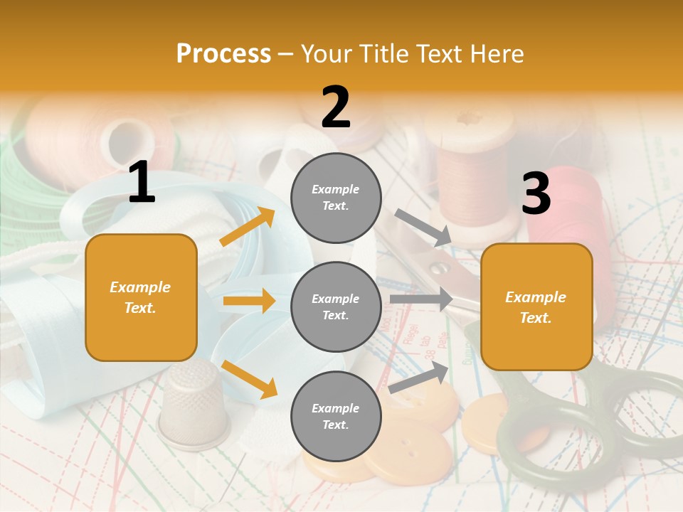 Line Color Scissors PowerPoint Template