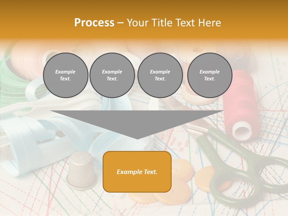 Line Color Scissors PowerPoint Template