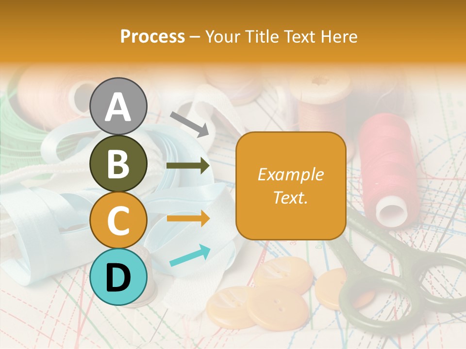 Line Color Scissors PowerPoint Template
