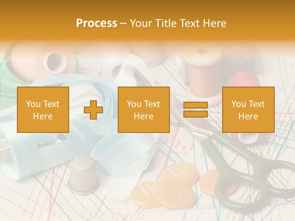 Line Color Scissors PowerPoint Template