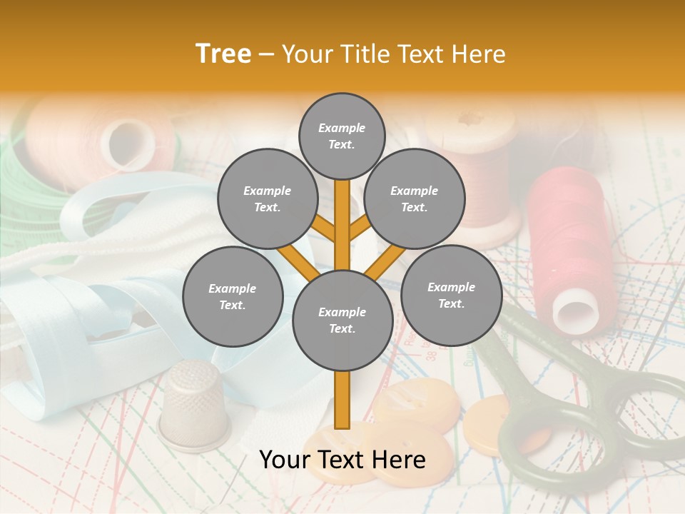 Line Color Scissors PowerPoint Template