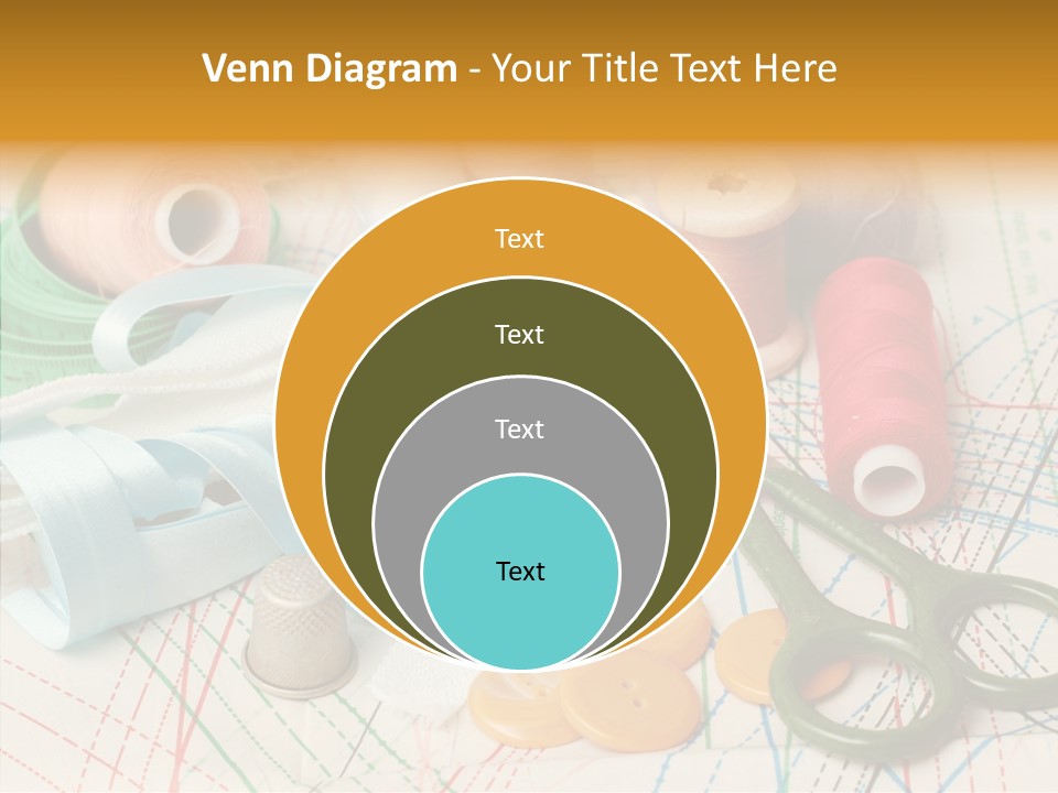 Line Color Scissors PowerPoint Template