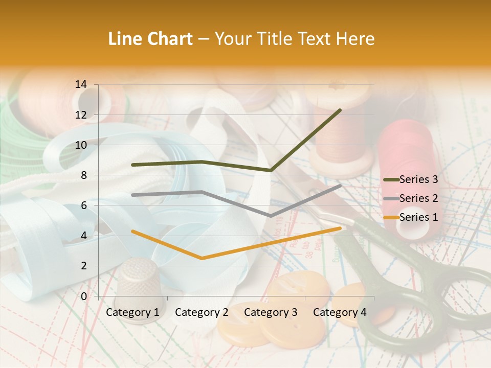 Line Color Scissors PowerPoint Template