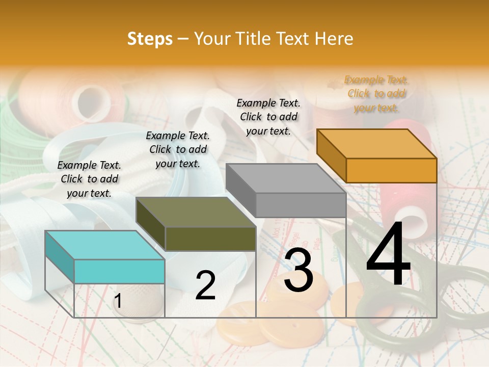 Line Color Scissors PowerPoint Template