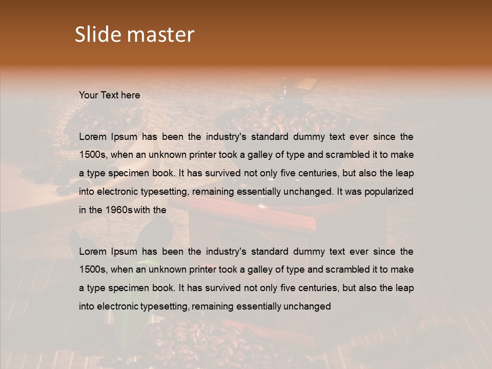 Collage Beverage Grinder PowerPoint Template