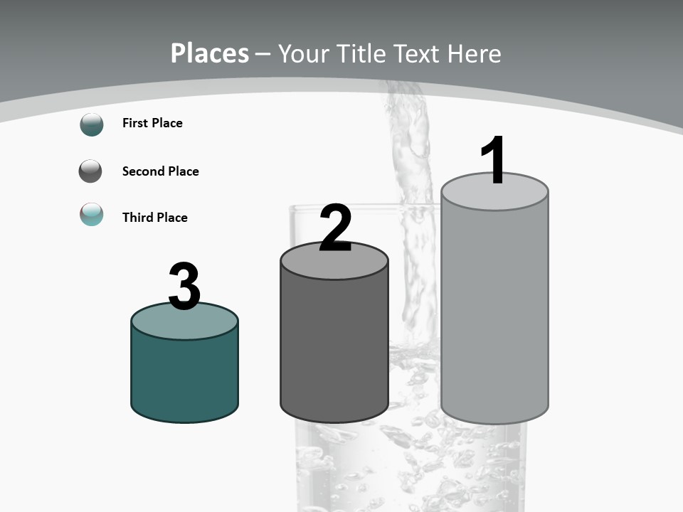 Silver Glass Isolated PowerPoint Template