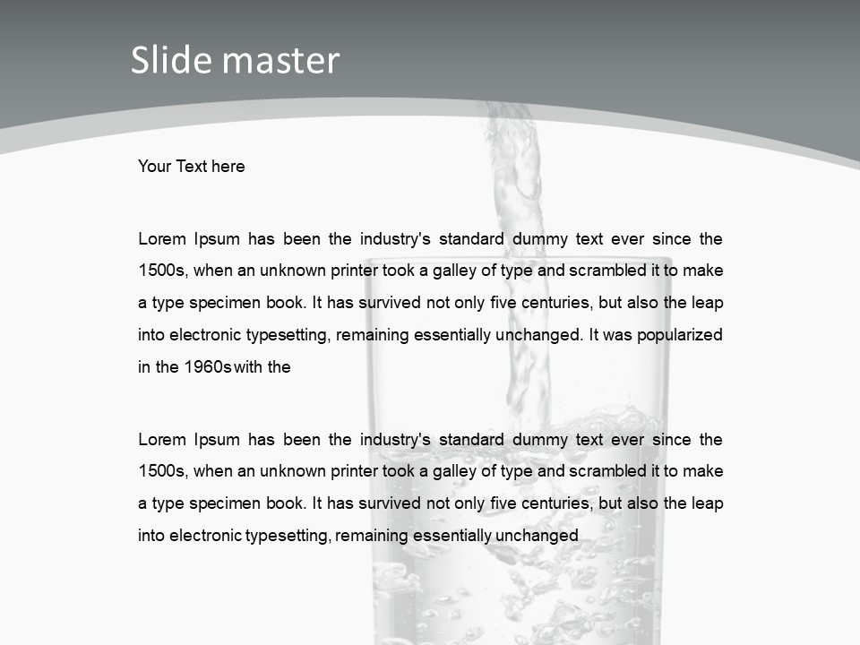 Silver Glass Isolated PowerPoint Template